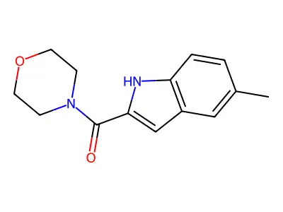 (5-methyl-1H-indol-2-yl)-morpholin-4-ylmethanone structure