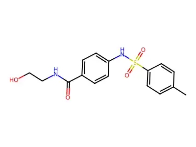 N-(2-hydroxyethyl)-4-[(4-methylphenyl)sulfonylamino]benzamide structure