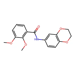 N-(2,3-dihydro-1,4-benzodioxin-6-yl)-2,3-dimethoxybenzamide structure
