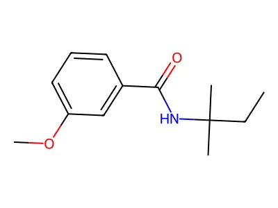 3-methoxy-N-(2-methylbutan-2-yl)benzamide structure