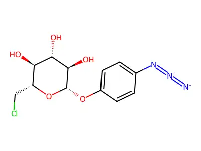 4-Azidophenyl-6-chloro-6-deoxy-beta-glucopyranoside structure