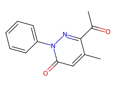 6-Acetyl-5-methyl-2-phenylpyridazin-3(2H)-one structure
