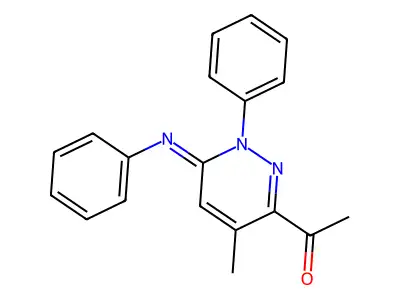1-(4-Methyl-1-phenyl-6-phenyliminopyridazin-3-yl)ethanone structure