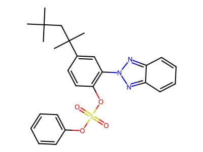 2-(2H-Benzotriazol-2-yl)-4-(tert-octylphenyl) benzenesulfonate structure