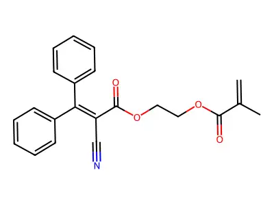 2-[(2-Methyl-1-oxoallyl)oxy]ethyl 2-cyano-3,3-diphenylacrylate structure