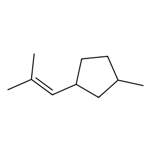 1-Methyl-3-(2-methyl-1-propenyl)cyclopentane structure
