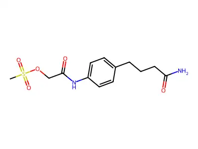 Benzenebutanamide, 4-((((methylsulfonyl)oxy)acetyl)amino)- structure