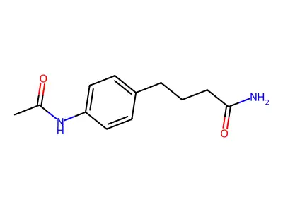 Benzenebutanamide, 4-(acetylamino)- structure