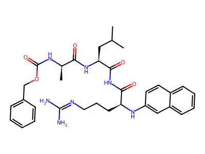 Benzyloxycarbonylalanyl-leucyl-arginine-2-naphthylamide structure
