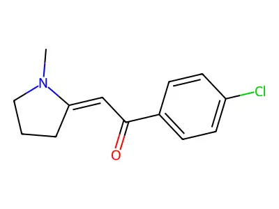1-(4-Chlorophenyl)-2-(1-methylpyrrolidin-2-ylidene)ethanone structure