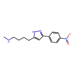 1H-Pyrazole-3-butanamine, N-methyl-5-(4-nitrophenyl)- structure