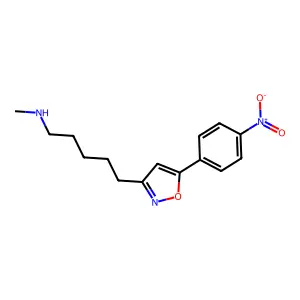 N-methyl-5-[5-(4-nitrophenyl)-1,2-oxazol-3-yl]pentan-1-amine structure