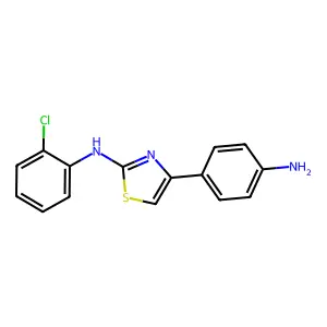 2-Thiazolamine, 4-(4-aminophenyl)-N-(2-chlorophenyl)- structure