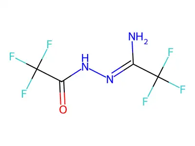 N-Trifluoroacetyl-N'-(trifluoroacetimidoyl)hydrazine structure