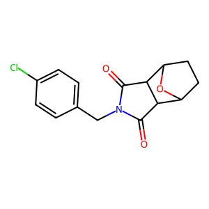 7-Oxabicyclo(2.2.1)heptane-2,3-dicarboximide, N-(p-chlorobenzyl)-, exo-(Z)- structure