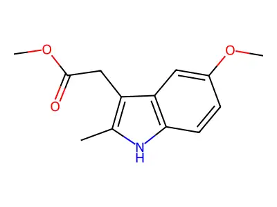 methyl 2-(5-methoxy-2-methyl-1H-indol-3-yl)acetate structure