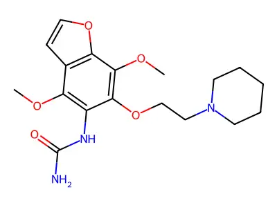 Urea, 1-(4,7-dimethoxy-6-(2-piperidinoethoxy)-5-benzofuranyl)- structure