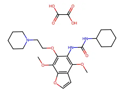 Urea, 1-(4,7-dimethoxy-6-(2-piperidinoethoxy)-5-benzofuranyl)-3-cyclohexyl-, oxalate structure