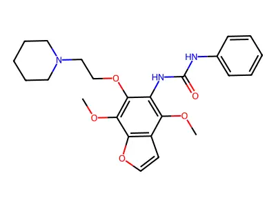 Urea, 1-(4,7-dimethoxy-6-(2-piperidinoethoxy)-5-benzofuranyl)-3-phenyl- structure