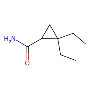 2,2-Diethylcyclopropane-1-carboxamide structure