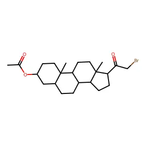[(3S,5S,8R,9S,10S,13S,14S,17S)-17-(2-bromoacetyl)-10,13-dimethyl-2,3,4,5,6,7,8,9,11,12,14,15,16,17-tetradecahydro-1H-cyclopenta[a]phenanthren-3-yl] acetate structure