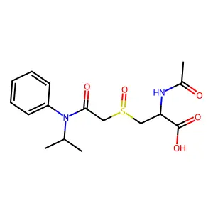 L-Alanine, N-acetyl-3-((2-((1-methylethyl)phenylamino)-2-oxoethyl)sulfinyl)- structure