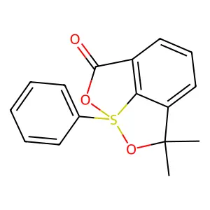 2,2-dimethyl-6-oxo-8-phenyl-2H,6H-thioxolobenzthioxole structure