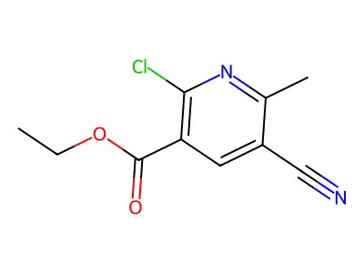 Ethyl 2-chloro-5-cyano-6-methylnicotinate structure