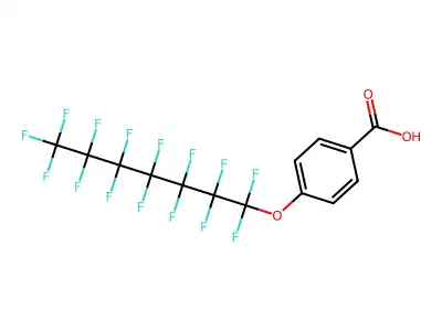 4-[(Pentadecafluoroheptyl)oxy]benzoic acid structure