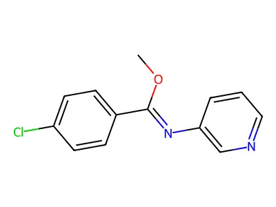 methyl 4-chloro-N-(3-pyridinyl)benzenecarboximidoate structure