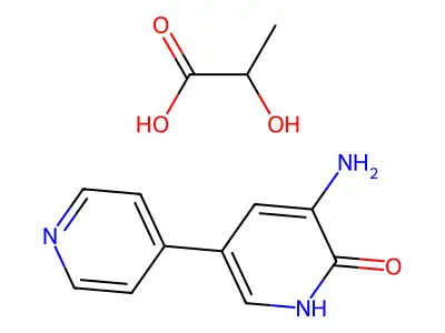 3-amino-5-pyridin-4-yl-1H-pyridin-2-one;3-hydroxypropanoic acid structure