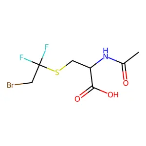 L-Cysteine, N-acetyl-S-(2-bromo-1,1-difluoroethyl)- structure