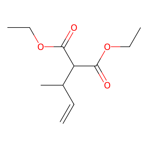 Diethyl 2-(1-methyl-2-propenyl)malonate structure