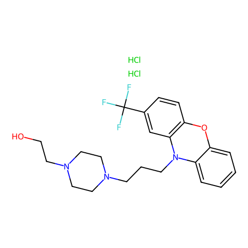 2-[4-[3-[2-(trifluoromethyl)phenoxazin-10-yl]propyl]piperazi structure