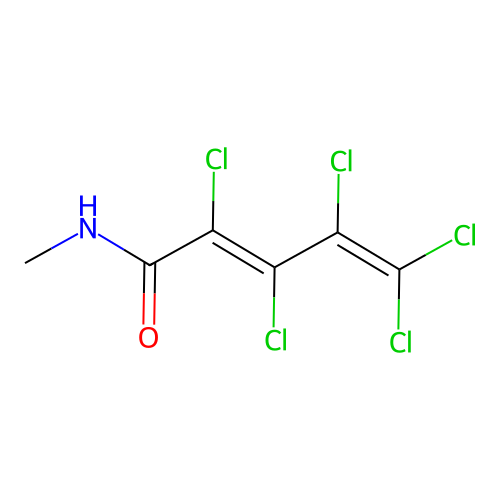 2,3,4,5,5-pentachloro-N-methylpenta-2,4-dienamide structure