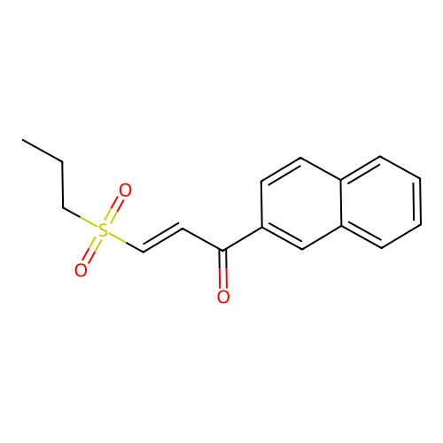 (2E)-1-(Naphthalen-2-YL)-3-(propane-1-sulfonyl)prop-2-EN-1-one structure