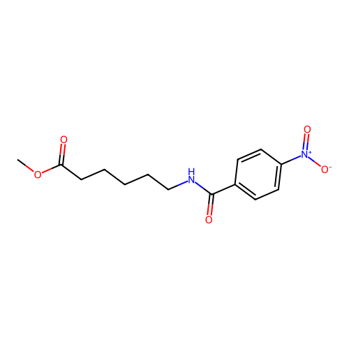 Methyl 6-(4-nitrobenzamido)hexanoate structure