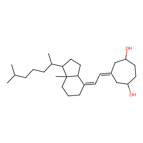 1,4-dihydroxy-3-deoxy-A-homo-19-nor-9,10-secocholesta-4,7-diene structure