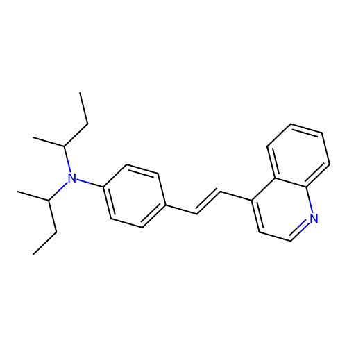 N,N-Di(butan-2-yl)-4-[(E)-2-(quinolin-4-yl)ethen-1-yl]aniline structure