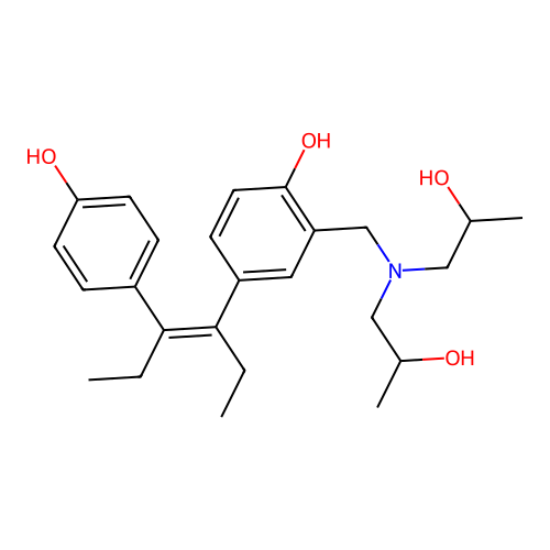 2-{[Bis(2-hydroxypropyl)amino]methyl}-4-[(3Z)-4-(4-hydroxyphenyl)hex-3-en-3-yl]phenol structure