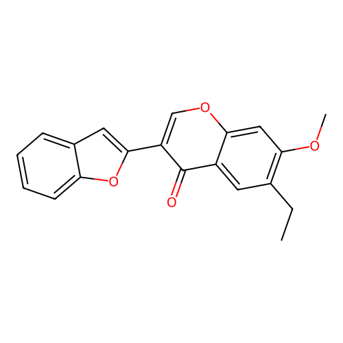 3-(benzofuran-2-yl)-6-ethyl-7-methoxy-4H-chromen-4-one structure