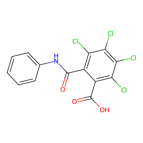 2-(Anilinocarbonyl)-3,4,5,6-tetrachlorobenzoic acid structure
