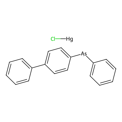 chloromercury; phenyl-(4-phenylphenyl)arsenic structure