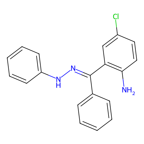 4-chloro-2-[(E)-phenyl(2-phenylhydrazinylidene)methyl]aniline structure