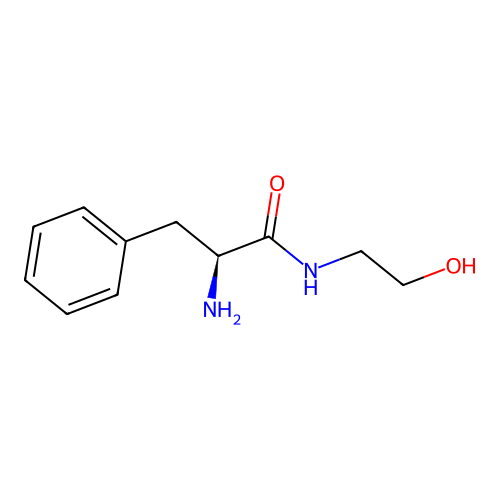 (S)-2-amino-N-(2-hydroxy-ethyl)-3-phenyl-propionamide structure