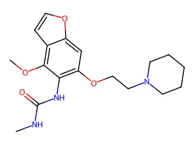 Urea, 1-(4-methoxy-6-(2-piperidinoethoxy)-5-benzofuranyl)-3-methyl- structure