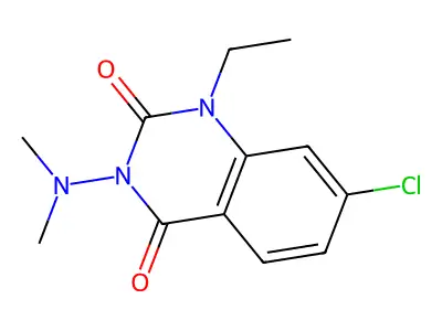 2,4(1H,3H)-Quinazolinedione, 7-chloro-3-(dimethylamino)-1-ethyl- structure