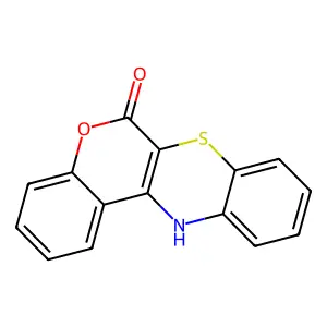 Chromeno(3,4-b)(1,4)benzothiazin-6(12H)-one structure