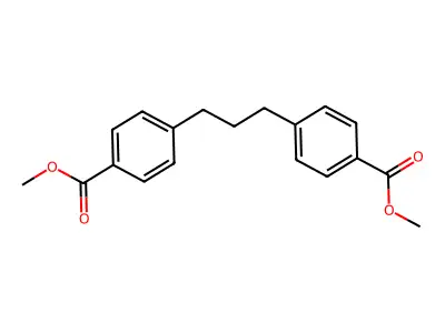 Benzoic acid, 4,4'-(1,3-propanediyl)bis-, dimethyl ester structure