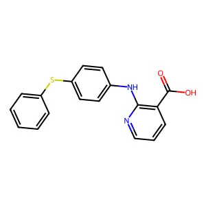 (苯硫基-4-苯氨基)-2-烟酸 structure